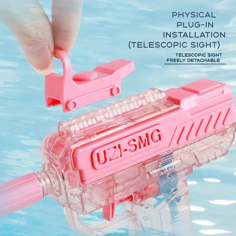 UZI-Style Water Gun – Battery-Free High-Pressure Full-Auto Water Blaster (Kids & Adults)