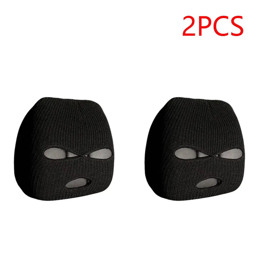 Universal Car Seat Headrest Cover – 3-Hole Balaclava Style Funny Decoration