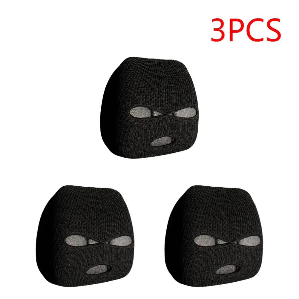 Universal Car Seat Headrest Cover – 3-Hole Balaclava Style Funny Decoration