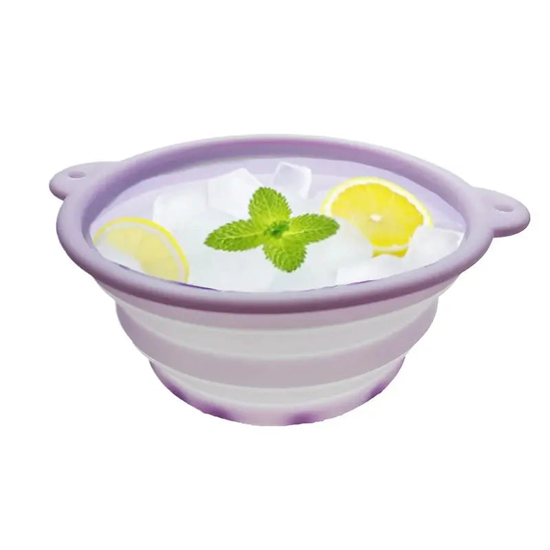Folding Basin Silicone Facial Ice Bath Bowl Collapsible Silicone Ice Bath Bowl Efficient Washing Basin Silicone Ice Bath Bowl