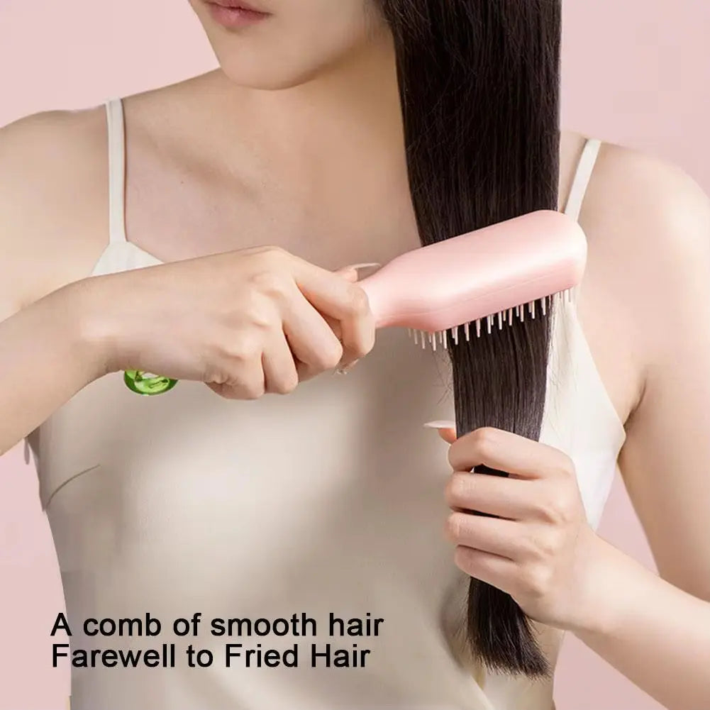 Retractable Comb Self-Cleaning Hair Brush Anti-Static Massage Comb for Women Smooth Hair Self Cleaning Hair Brush