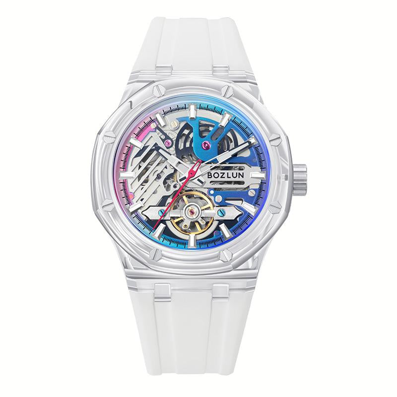 BOZLUN Mens Watch Skeleton Luxury Mechanical Luminous Waterproof Self-Winding Wrist Watch 0188 Watches of Tiktok