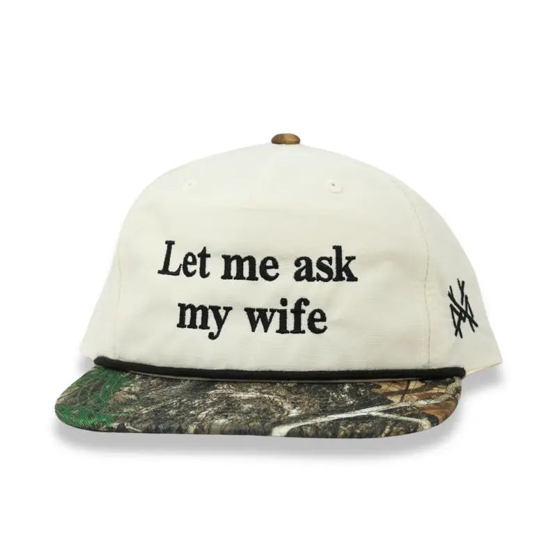 Let Me Ask My Wife Embroidered Trucker Hat - MakelaVerse