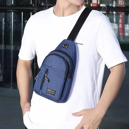 Men's Canvas Briefcase – Stylish Small Shoulder Bag for Casual Use