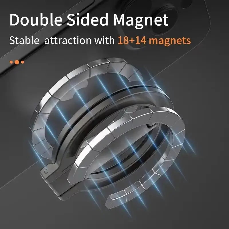 Foldable Magnetic Phone Holder – Double-Sided Stand for Car & Gym