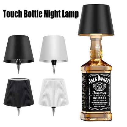 Wireless Bottle Lamp – Touch Control, 3-Color Dimmable LED Light