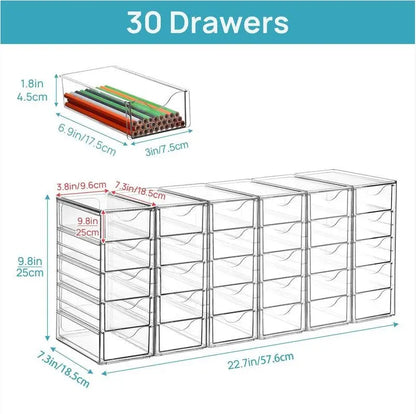 Vtopmart Acrylic Organizer – Clear Storage Drawers for Home & Office