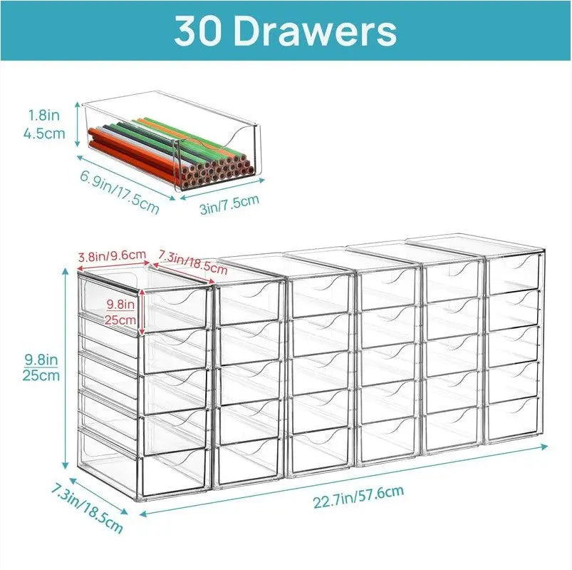 Vtopmart Acrylic Organizer – Clear Storage Drawers for Home & Office