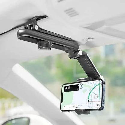 1080° Rotating Car Phone Holder – Multi-Function Sun Visor Mount