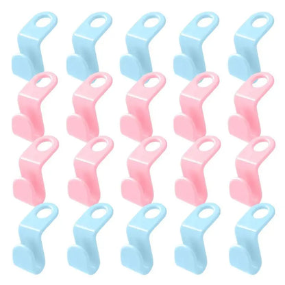 Space-Saving Closet Hooks – 20Pcs Durable Hanger Connectors (Random Colors)