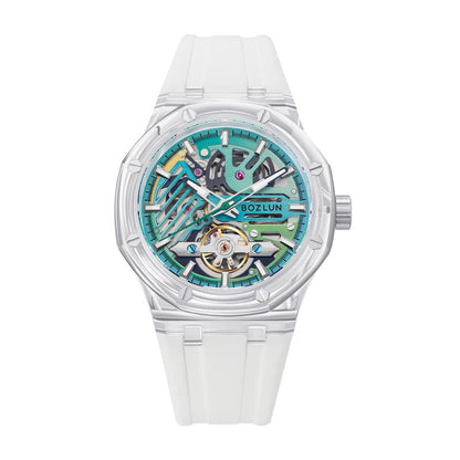 BOZLUN Mens Watch Skeleton Luxury Mechanical Luminous Waterproof Self-Winding Wrist Watch 0188 Watches of Tiktok