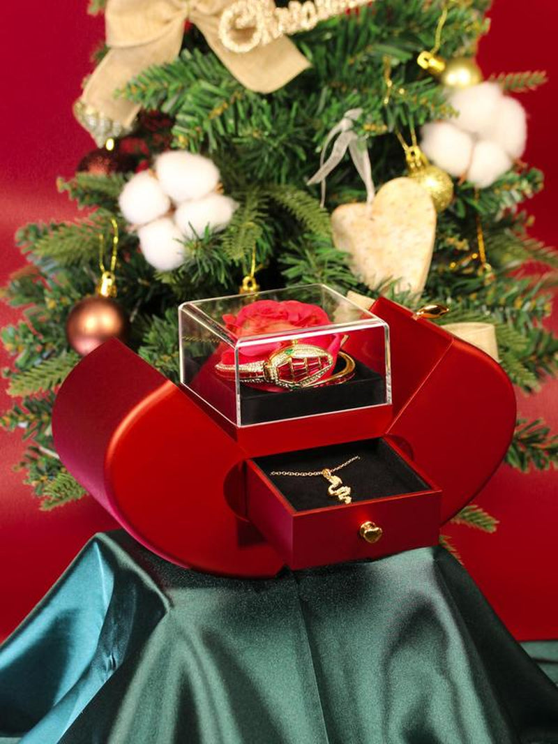 Women'S Elegant Fashion Watch & Bracelet & Necklace Set, with Box, Fashion Watch Set for Party, Daily Decor, Trendy All-Match & Exquisite Watch Set for Gift