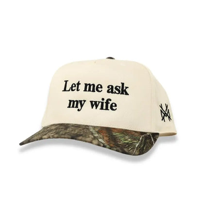 Let Me Ask My Wife Embroidered Trucker Hat - MakelaVerse