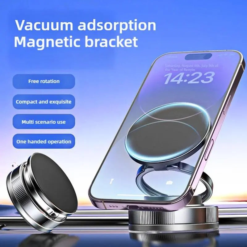 vacuum phone holder, Vacuum Magnetic Phone Holder – 360° Adjustable Car & Home Mount MakelaVerse
