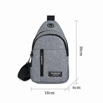 Men's Canvas Briefcase – Stylish Small Shoulder Bag for Casual Use