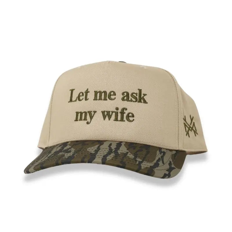Let Me Ask My Wife Embroidered Trucker Hat - MakelaVerse