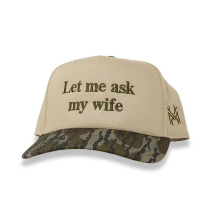 Let Me Ask My Wife Embroidered Trucker Hat - MakelaVerse