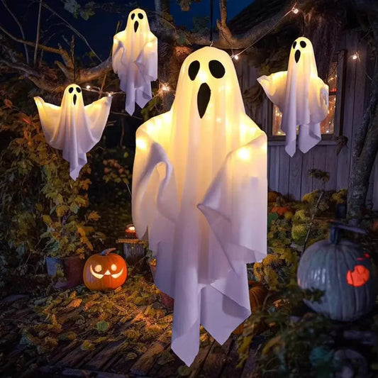 Halloween Lighted Ghost Decoration – Waterproof Hanging Glowing Ghost for Outdoor & Indoor Décor