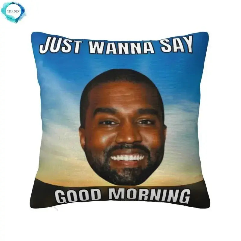 Hauska Kanye West -meemitykkityynynpäällinen 40x40cm pehmeä heittotyynynpäällinen sohvalle, auton neliönmuotoiselle tyynynpäälliselle, olohuoneen sisustukseen.