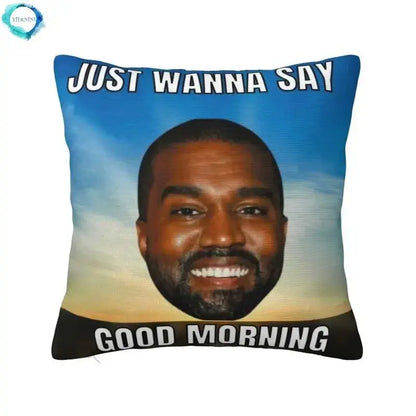 Hauska Kanye West -meemitykkityynynpäällinen 40x40cm pehmeä heittotyynynpäällinen sohvalle, auton neliönmuotoiselle tyynynpäälliselle, olohuoneen sisustukseen.