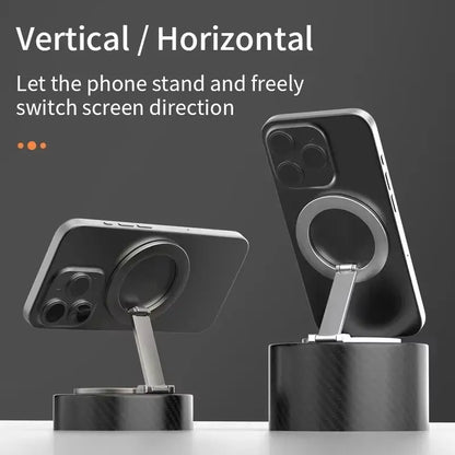 Foldable Magnetic Phone Holder – Double-Sided Stand for Car & Gym