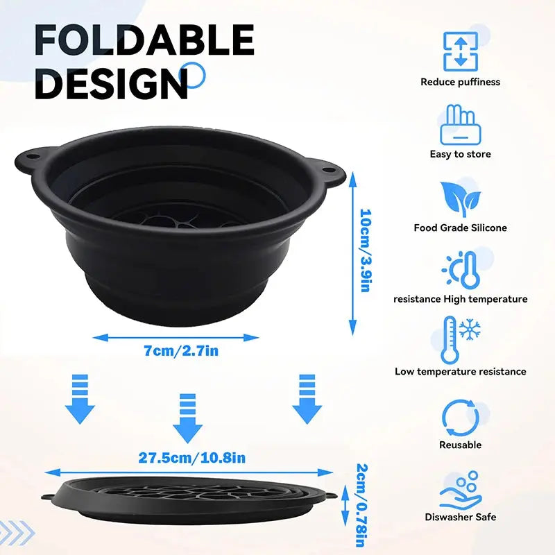 Folding Basin Silicone Facial Ice Bath Bowl Collapsible Silicone Ice Bath Bowl Efficient Washing Basin Silicone Ice Bath Bowl