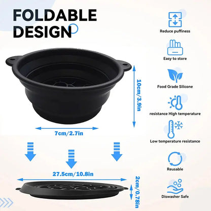 Folding Basin Silicone Facial Ice Bath Bowl Collapsible Silicone Ice Bath Bowl Efficient Washing Basin Silicone Ice Bath Bowl