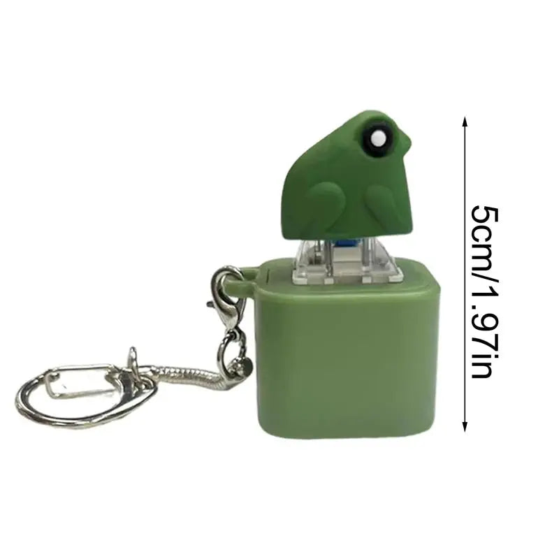 Croaking Frog Fidget Keychain – Rechargeable Light-Up Stress Reliever