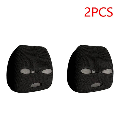Universal Car Seat Headrest Cover – 3-Hole Balaclava Style Funny Decoration