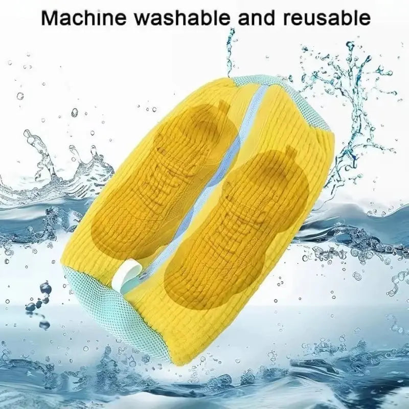 Shoe Washing Machine Bag with Cleaning Brush – Durable Laundry Set