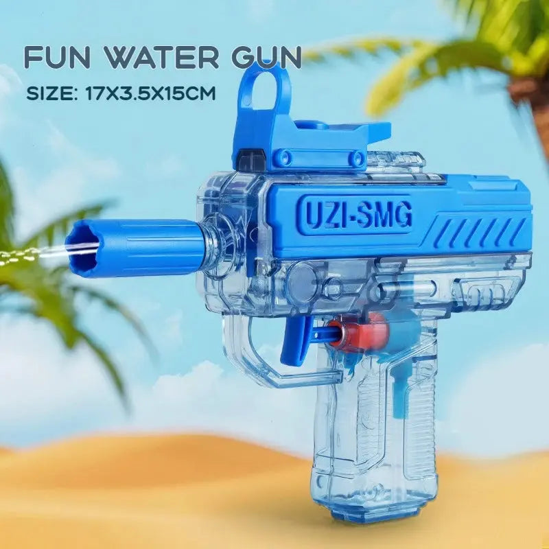 UZI-Style Water Gun – Battery-Free High-Pressure Full-Auto Water Blaster (Kids & Adults)