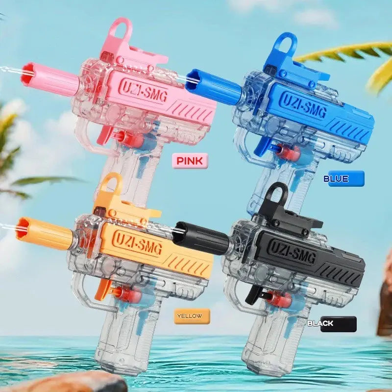 UZI-Style Water Gun – Battery-Free High-Pressure Full-Auto Water Blaster (Kids & Adults)