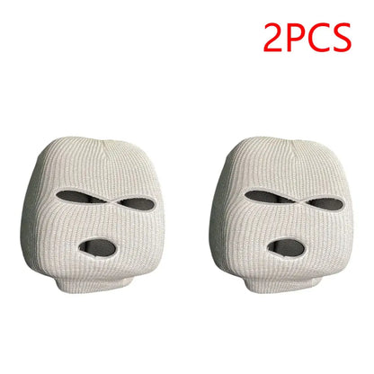 Universal Car Seat Headrest Cover – 3-Hole Balaclava Style Funny Decoration