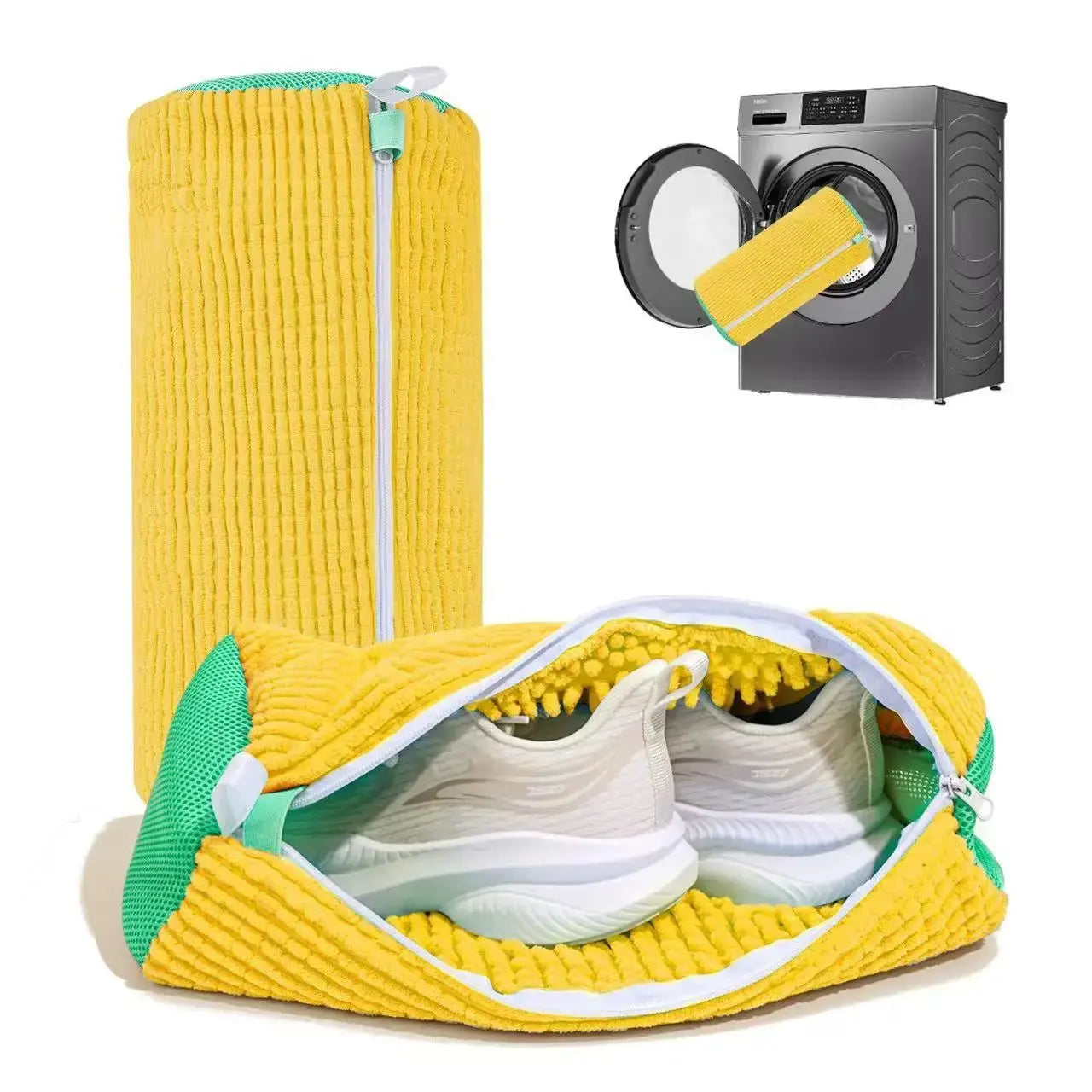 Shoe Washing Machine Bag with Cleaning Brush – Durable Laundry Set
