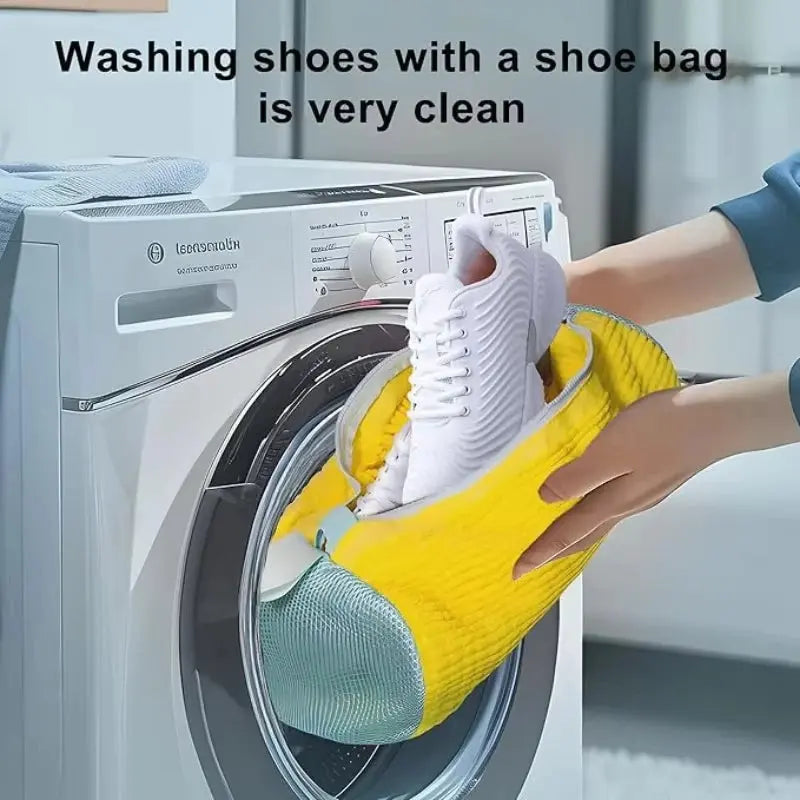 Shoe Washing Machine Bag with Cleaning Brush – Durable Laundry Set