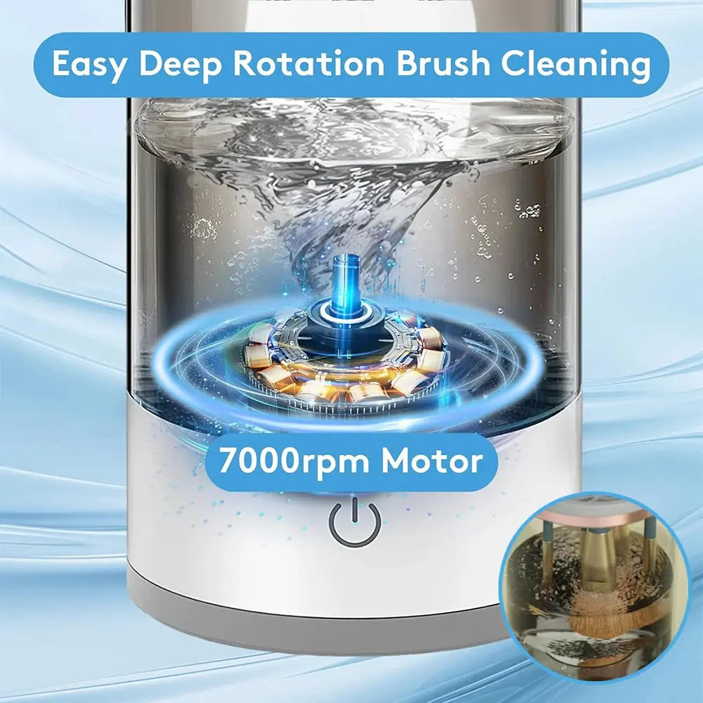  Automatic Makeup Brush Cleaner & Dryer (USB Rechargeable, Portable, Rotating)