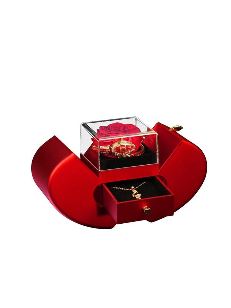 Women'S Elegant Fashion Watch & Bracelet & Necklace Set, with Box, Fashion Watch Set for Party, Daily Decor, Trendy All-Match & Exquisite Watch Set for Gift