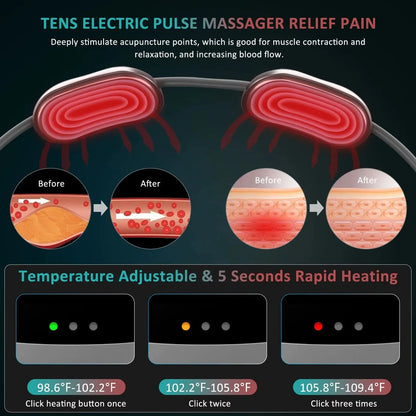 Mini Smart Hanging Neck Shoulder Cervical Spine Massager Mini Portable Hot Compress Neck Artifact Dredging Neck Protector
