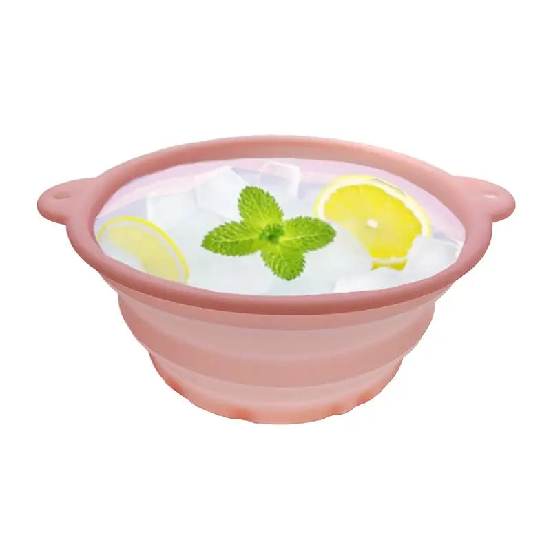 Folding Basin Silicone Facial Ice Bath Bowl Collapsible Silicone Ice Bath Bowl Efficient Washing Basin Silicone Ice Bath Bowl