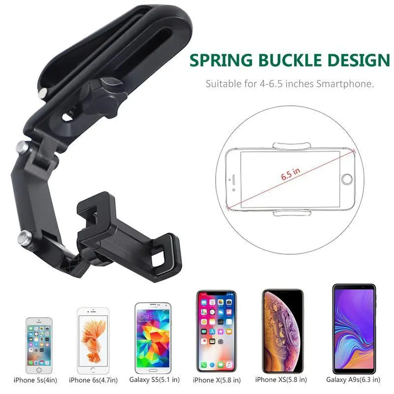 1080° Rotating Car Phone Holder – Multi-Function Sun Visor Mount