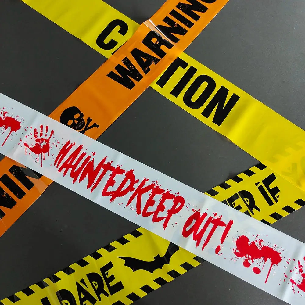 Danger Fright Tape – Easy Halloween prop to create creepy vibes.