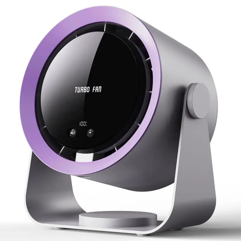 Portable Rechargeable Desk Fan – Turbo Airflow with Digital Display