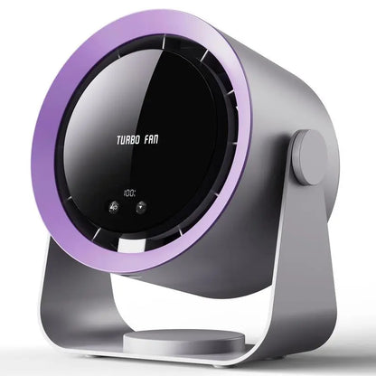Portable Rechargeable Desk Fan – Turbo Airflow with Digital Display