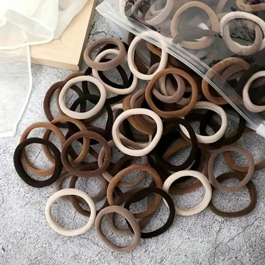 20Pcs Seamless Hair Bands – No-Damage Elastic Ponytail Holders