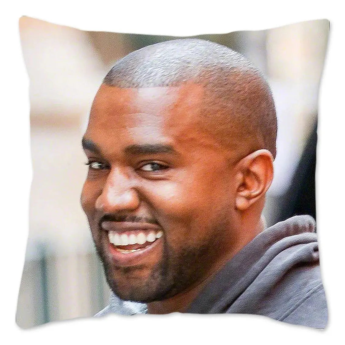 Hauska Kanye West -meemitykkityynynpäällinen 40x40cm pehmeä heittotyynynpäällinen sohvalle, auton neliönmuotoiselle tyynynpäälliselle, olohuoneen sisustukseen.