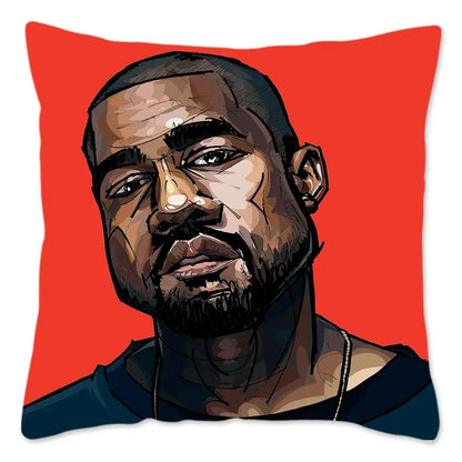 Hauska Kanye West -meemitykkityynynpäällinen 40x40cm pehmeä heittotyynynpäällinen sohvalle, auton neliönmuotoiselle tyynynpäälliselle, olohuoneen sisustukseen.