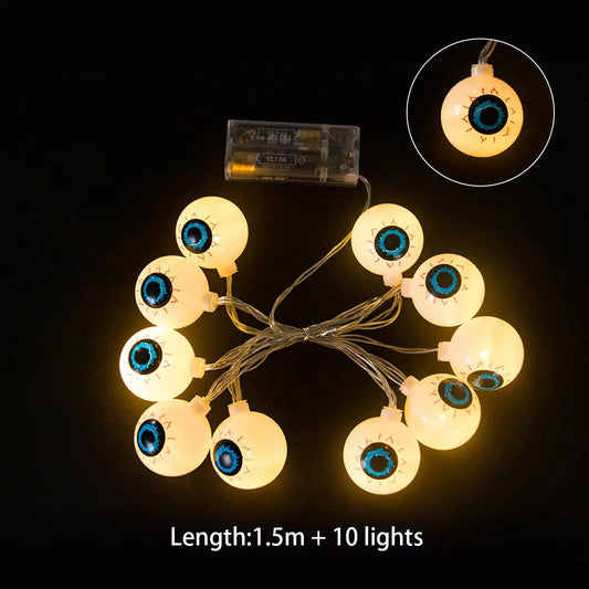 Halloween Lights Pumpkin Bat Spider Ghost Halloween String Lights Halloween Decorations Fairy Light Home Yard Window Decor