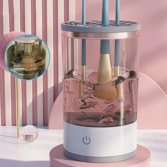  Automatic Makeup Brush Cleaner & Dryer (USB Rechargeable, Portable, Rotating)