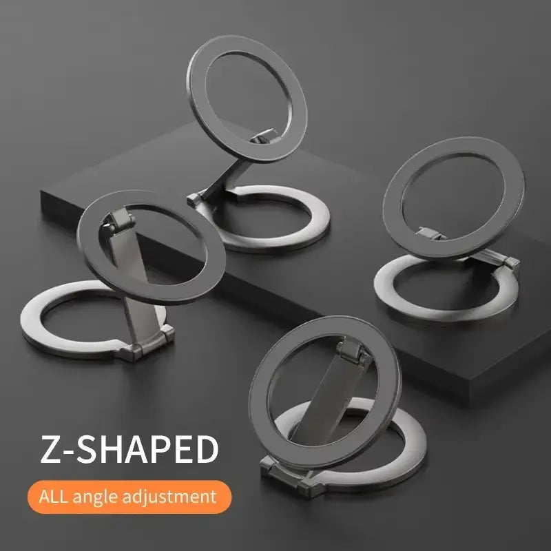 Foldable Magnetic Phone Holder – Double-Sided Stand for Car & Gym