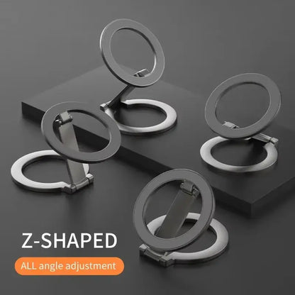 Foldable Magnetic Phone Holder – Double-Sided Stand for Car & Gym
